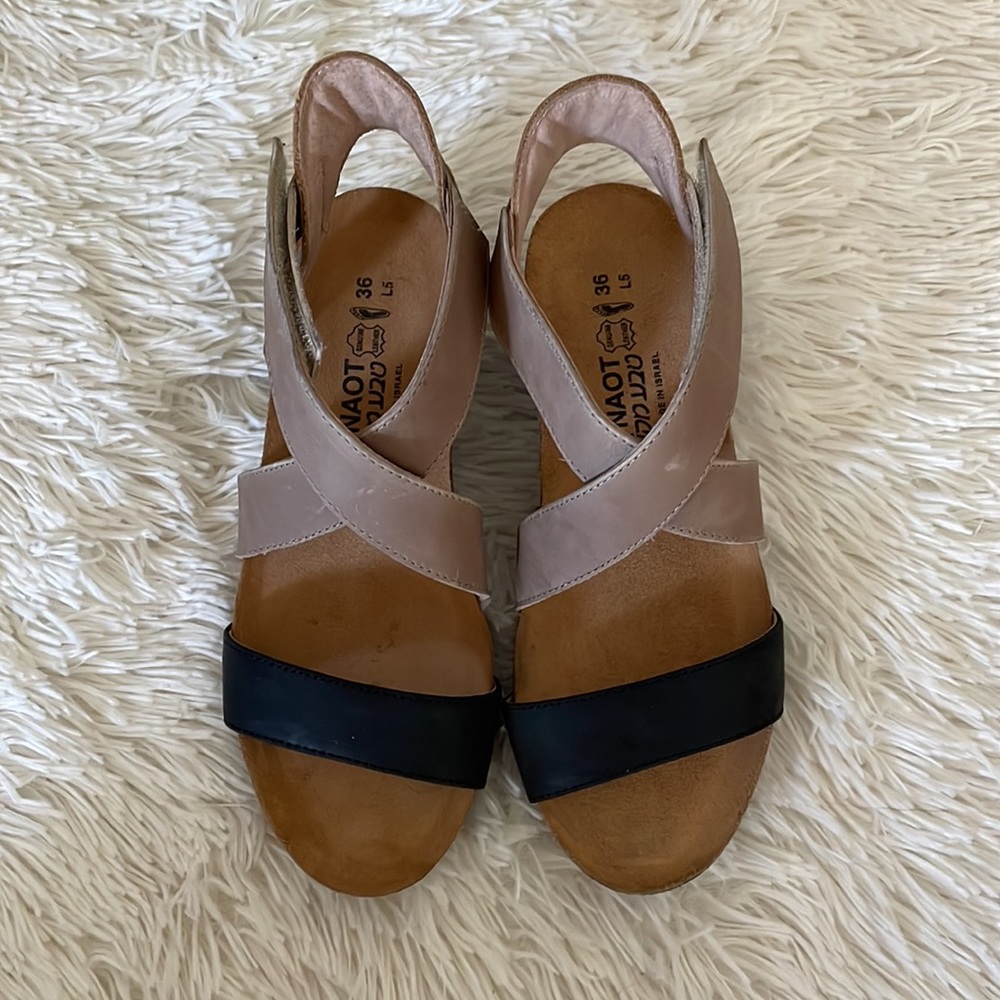 Naot Leather Wedge Sandal - Picture 3 of 5